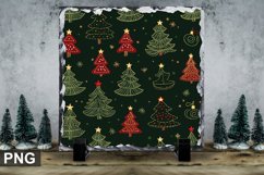 Christmas Tree Square Sublimation Slate Design Product Image 1