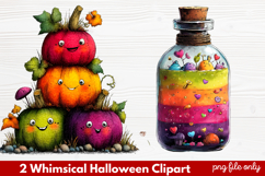 Whimsical Halloween Clipart ,Hand-Drawn Fall Holiday Product Image 1