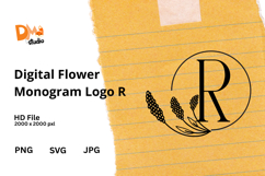 Digital Flower Monogram Logo Product Image 1