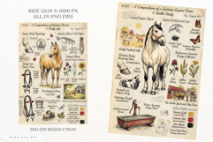 Summer Horses Farm Junk Journal Pages Product Image 3