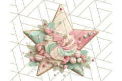 Pastel Christmas Clipart, Mint and Blush Holiday PNG Product Image 2