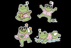 Cool Spring Frog Stickers Product Image 2