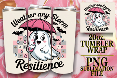Cozy Escapes 20oz tumbler wrap, Ghost Cancer Product Image 1