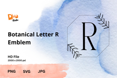 Botanical Letter Emblem Monogram - Elegant Nature Product Image 1