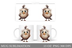 Funny Bird Mug Design. Cute Bird Mug Sublimation Product Image 1