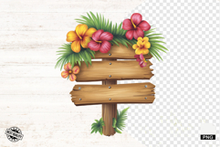 Summer Tropical Blank Signs Clipart Product Image 1