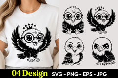 Cute Baby Owl SVG PNG Product Image 1