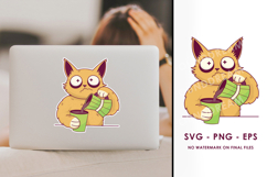 Grumpy cat coffee T-Shirt Design SVG, PNG &amp; EPS Product Image 8