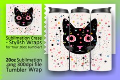 Cat Lover&#039;s Tumbler Bliss: Sublimation Designs Product Image 1