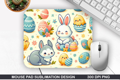 Easter Eggs Mouse Pad Sublimation, Easter Mouse Pad PNG Product Image 1