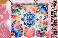 Bright mornings 20oz tumbler wrap, Watercolor Pattern Product Image 1