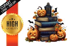 Halloween Books Sublimation Clipart Bundle Product Image 7