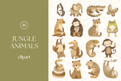 Jungle Animals Clipart PNG Product Image 1