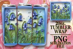 Spring Flowers 3D Tumbler Wrap - 20oz Sublimation Product Image 1