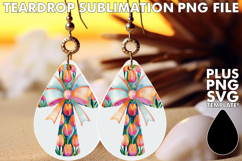 Lovely Teardrop Earrings Ideas PNG, Flower Cross Product Image 1