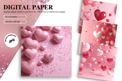 Heart Valentines Background Love Wallpaper Bokeh Backdrop_18 Product Image 1