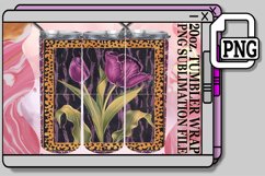 Sparkly Leopard &amp; Blossom Burst Tumbler Patterns - 20oz Product Image 1