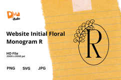 Website Initial Floral Monogram Product Image 1