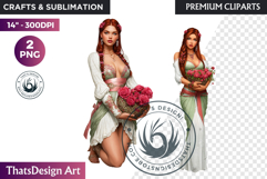 Romantic Couple Fantasy Bride Graphics valentines day png Product Image 1