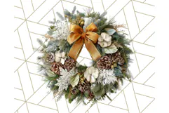 Christmas Wreath Clipart, Holiday Greenery PNG Illustrations Product Image 2