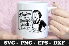 Kindness Is Limited Stock Funny Sarcastic SVG Design Product Image 1