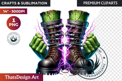 Halloween Character Boots - Spooky Gothic Clipart PNG Product Image 1