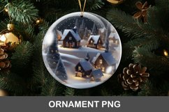3D christmas ornament - snowy village Product Image 1