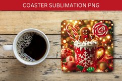 square coaster - gingerbread man in the mug Product Image 1