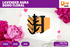 Lavender Aura Boho Floral Monogram Product Image 1