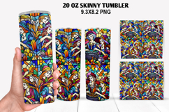 Halloween Skinny Tumbler 20oz Wrap Design, Halloween Tumbler Product Image 1