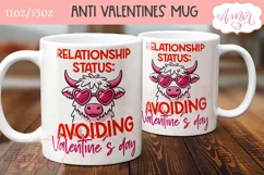 Anti Valentines Mug Wrap PNG, Funny valentines day mug png Product Image 3