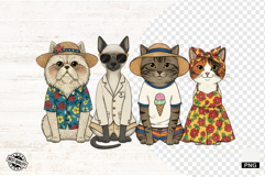 Summer Beach Cats Png - Summer Clipart Product Image 1