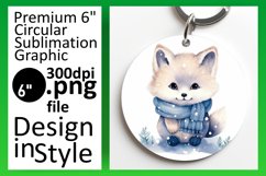 Cozy Winter Animal Friends Sublimation Ornament Product Image 1