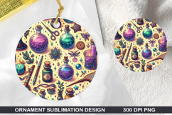 Pattern Stained Glass Ornament PNG ,Digital Download File Product Image 1