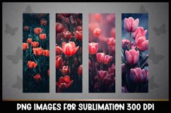 24 Whimsical Flowers Bookmarks Sublimation PNGs I Bookmarks Product Image 7