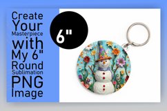 Snowman Wonderland Sublimation Round Design Holiday Product Image 1