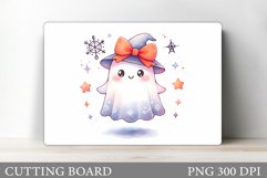 Cute Ghost Cutting Board. Cute Halloween Cutting Board Product Image 1
