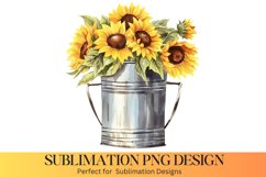 Sunflower Sublimation Clipart PNG Design Product Image 1
