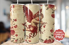 Cupid Vintage Valentine Tumbler | Valentine Tumbler Wrap Product Image 1
