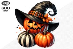 Halloween Pumpkin Sublimation - Clipart PNG Design Product Image 1