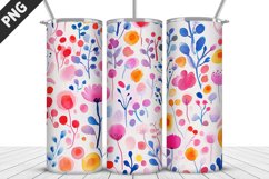 Flowers Tumbler Wrap | Sublimation Design | Tumble PNG Product Image 3