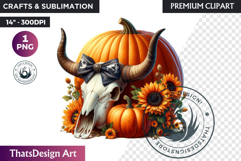 Western Pumpkin Autumn PNG,Cowgirl Coquette bow fall clipart Product Image 1