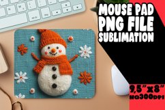 Joyful Mouse Mat Design Sublimation, Snowman Product Image 1