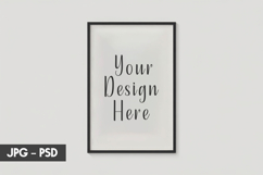 White Wall Frame Mockup PSD Product Image 1