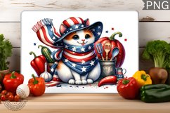Cat kitchen Cutting Board - Patriotic Cutting Board Product Image 1