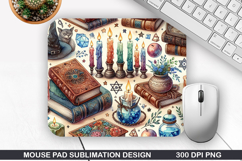 Books Mouse Pad, Halloween Mouse Pad PNG Design Product Image 1
