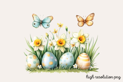 Springtime Daffodils Easter Clipart Bundle PNG Product Image 11