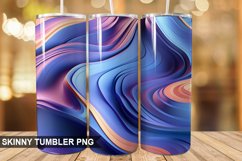 3D Wave Liquid PNG Tumbler Design Product Image 1