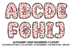 Romantic Coquette Alphabet PNG Letters &amp; Numbers 300DPI Product Image 2