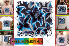 Cheerful Tote Bag Designs PNG, Flower Pattern Product Image 1